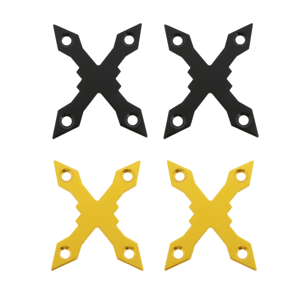 2pcs X-Shaped 4 Holes Aluminum Alloy Anti-Collapse Skateboard Longboard Deck Gaskets Pads 2pcs X-Shaped 4 Holes Aluminum Alloy Anti-Collapse Skateboard Longboard Deck Gaskets Pads