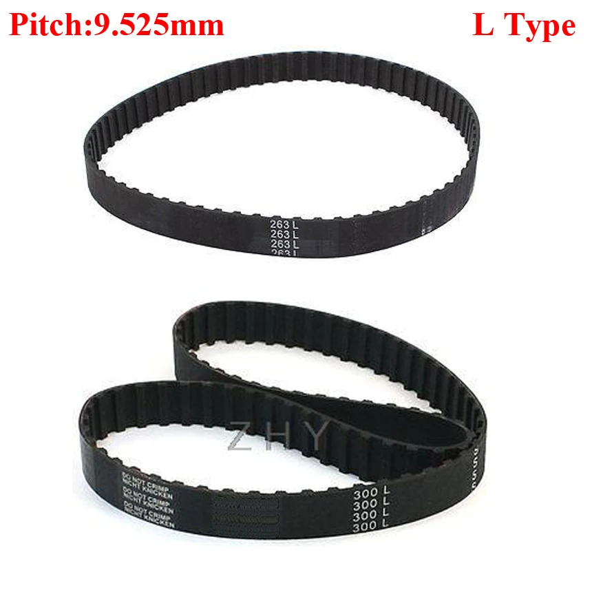 

176L 244L 258L 47 65 69 T Tooth 447.68mm 619.13mm 657.23mm Girth 20mm 25mm Width 9.525mm Pitch Cogged Synchronous Timing Belt