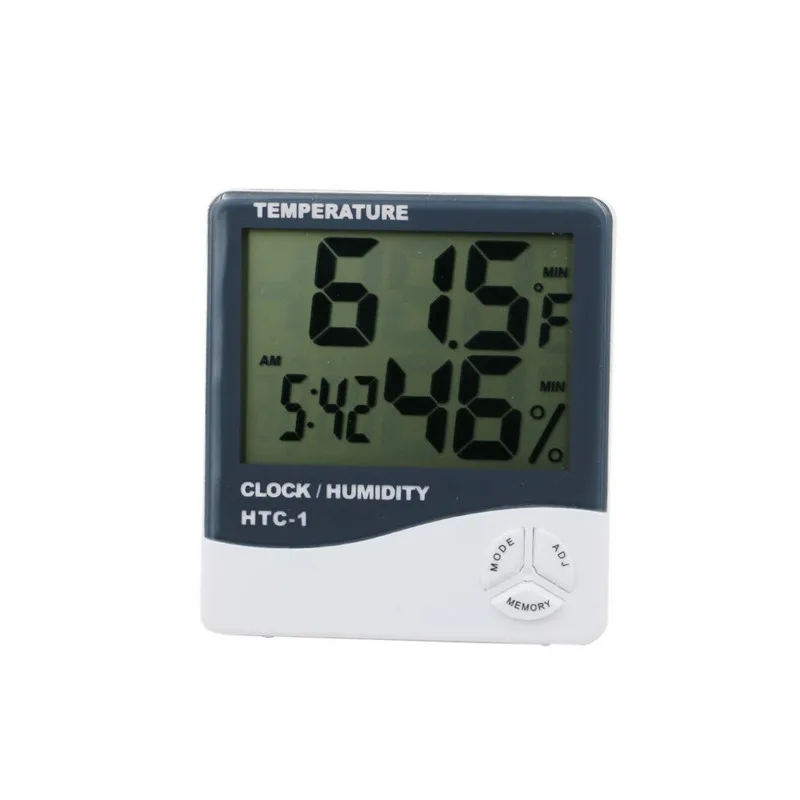 

Temperature Humidity Meter Digital Thermometer Hygrometer Alarm Clock Indoor Htc-1 Weather Station & Calendar Thermo-hygrometer