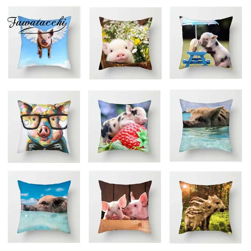 Fuwatacchi Small Pigs Cushion Cover Cutest Pets Piggy Animal Throw Pillow Cover for Sofa Bed Home Decor Pillowcase 2019
Fuwatacchi Small Pigs Cushion Cover Cutest Pets Piggy Animal Throw Pillow Cover for Sofa Bed Home Decor Pillowcase 2019
