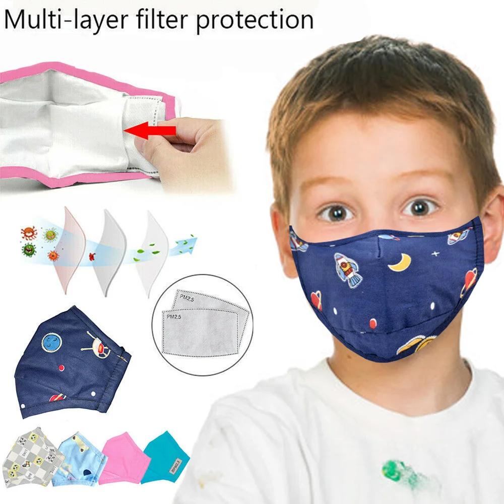 RePinklax/Новинка Детская маска для рта с защитой от пыли и гриппа Хлопковая дышащая 2