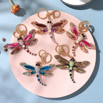 European and American Fashion Keychain Pendant Color Inlaid Crystal Hollow Dragonfly Alloy Keychain Creative Exquisite Gift
European and American Fashion Keychain Pendant Color Inlaid Crystal Hollow Dragonfly Alloy Keychain Creative Exquisite Gift