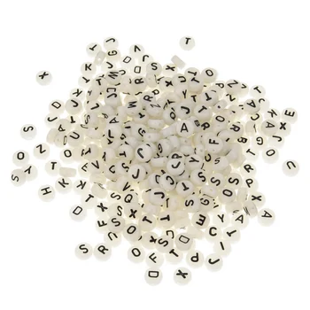 200pcs Alphabet Beads Luminous Acrylic White Round Letter Loose Beads for DIY Bracelets Jewelry Making Beading Crafts
200pcs Alphabet Beads Luminous Acrylic White Round Letter Loose Beads for DIY Bracelets Jewelry Making Beading Crafts