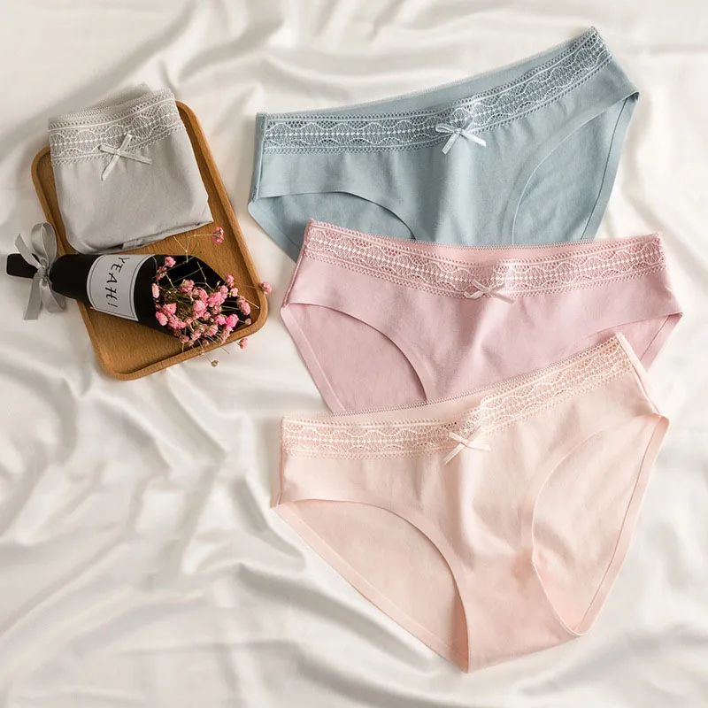 Roseheart женские модные зеленые розовые хлопковые кружевные трусики с бантом и