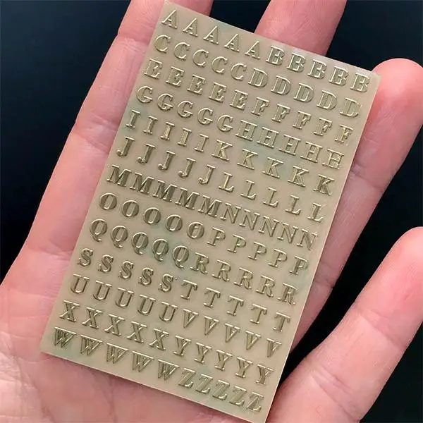 Mini Letter Metallic Sticker Gold Sliver Alphabet Number 0-9 Stickers Uppercase A To Z Stickers Resin Craft Supplies 3mm
Mini Letter Metallic Sticker Gold Sliver Alphabet Number 0-9 Stickers Uppercase A To Z Stickers Resin Craft Supplies 3mm
