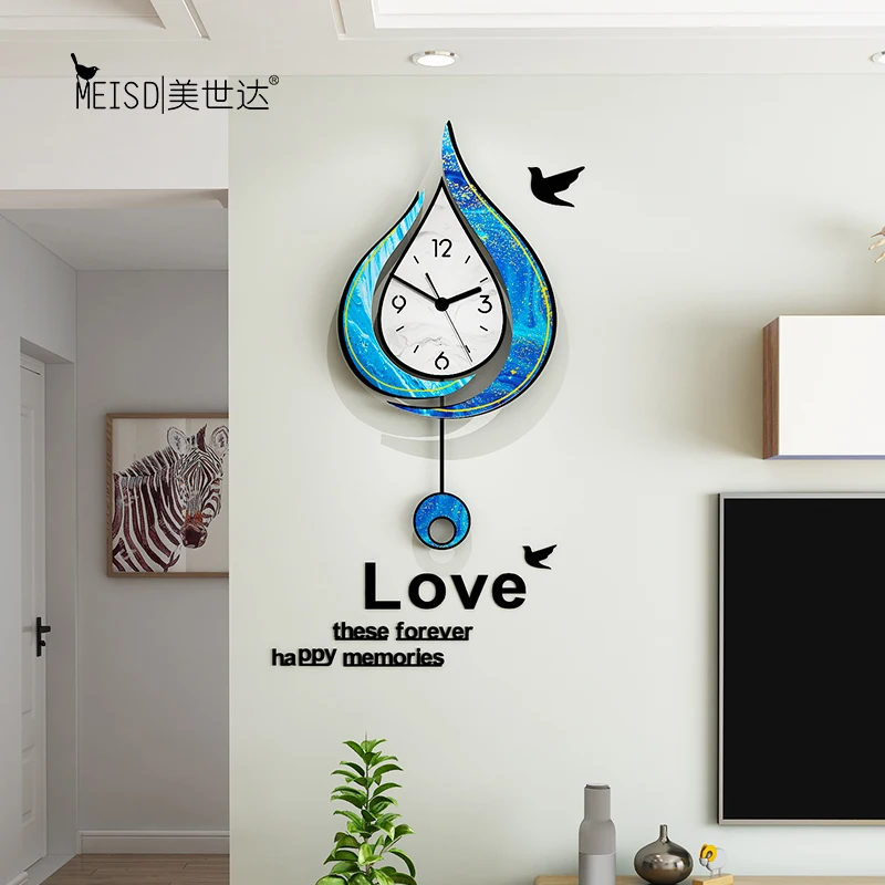 Large Water Drops Wall Clocks Creative Swingable Wall Clock Modern Design Living Room Home Decoration Pendulum Wall Clocks Watch 
Large Water Drops Wall Clocks Creative Swingable Wall Clock Modern Design Living Room Home Decoration Pendulum Wall Clocks Watch