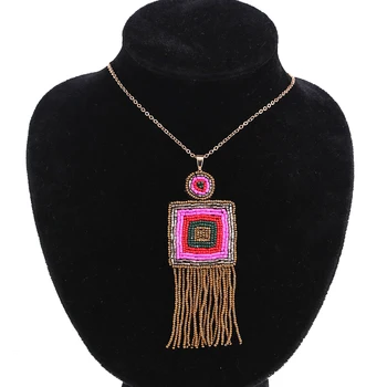 Fashion Necklace Bohemian Choker Necklace For Women Long Beads Pendants Handmade Tassel Necklaces For Women Ethnic Necklace 
Fashion Necklace Bohemian Choker Necklace For Women Long Beads Pendants Handmade Tassel Necklaces For Women Ethnic Necklace