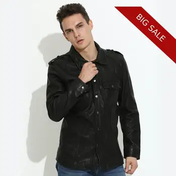2020 Black Men Fashion Casual Leather Coat Single Breasted Plus Size XXXXL Genuine Sheepskin Slim Fit Autumn Leather Coat
2020 Black Men Fashion Casual Leather Coat Single Breasted Plus Size XXXXL Genuine Sheepskin Slim Fit Autumn Leather Coat