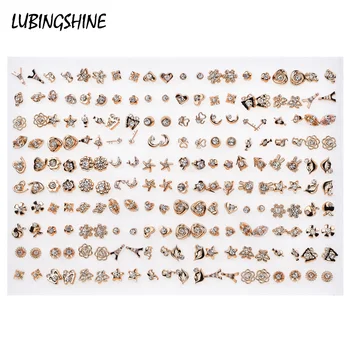 100pairs/set Mixed Style Rhinestone Crystal Small Stud Earrings Sets Gold Silver Color Heart Flower Earring For Women Jewelry
100pairs/set Mixed Style Rhinestone Crystal Small Stud Earrings Sets Gold Silver Color Heart Flower Earring For Women Jewelry