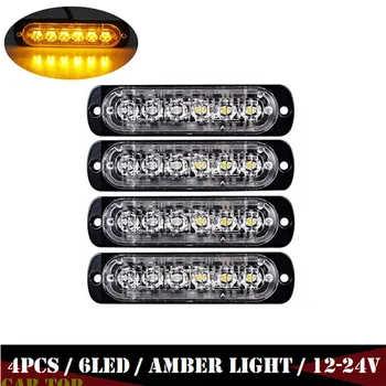4Pcs 12 18W 6 LED Slim Flash Light Bar Car Vehicle Truck Moto Emergency Warning Strobe Lamps Auto Accessories with 6 LED/pc
4Pcs 12 18W 6 LED Slim Flash Light Bar Car Vehicle Truck Moto Emergency Warning Strobe Lamps Auto Accessories with 6 LED/pc