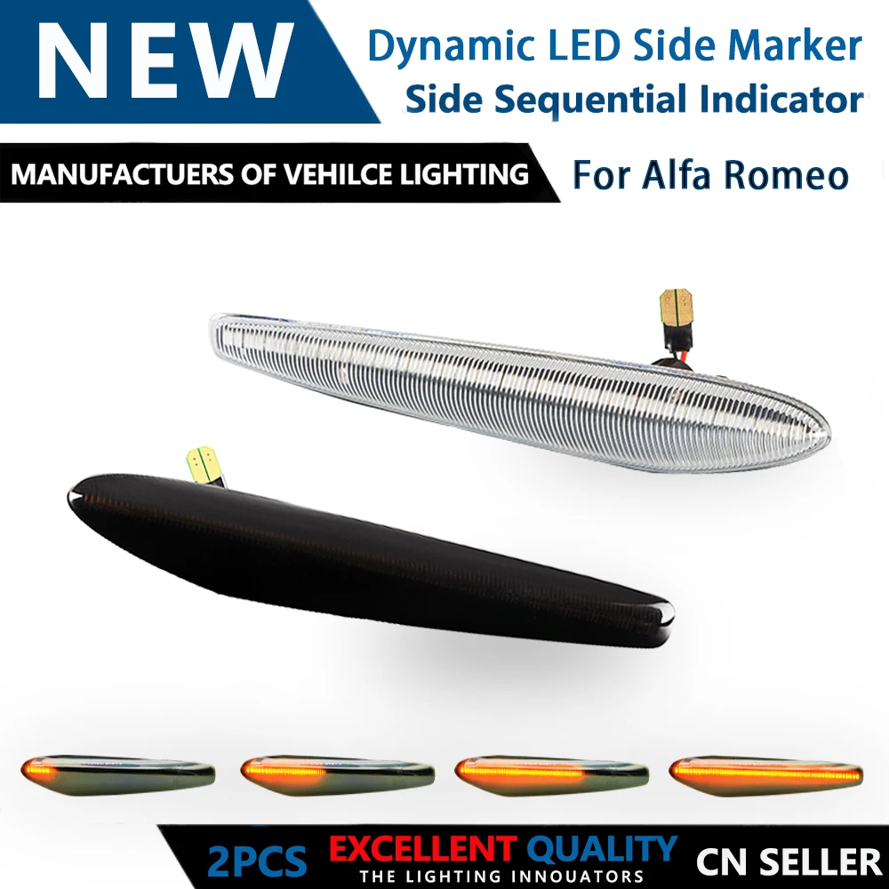2Pcs Dynamic Side Marker Light Turn Signal Sequential Flashing LED Lamp For Alfa Romeo 159 159 Sportwagon Boera Spider typ 939
2Pcs Dynamic Side Marker Light Turn Signal Sequential Flashing LED Lamp For Alfa Romeo 159 159 Sportwagon Boera Spider typ 939