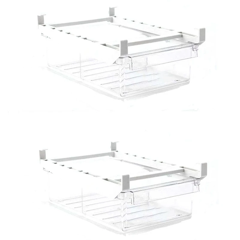 New-Refrigerator Organizer Bins with Handle Pull-Out Fridge Drawer Freely Pullable Refrigerator Storage Box | Дом и сад
