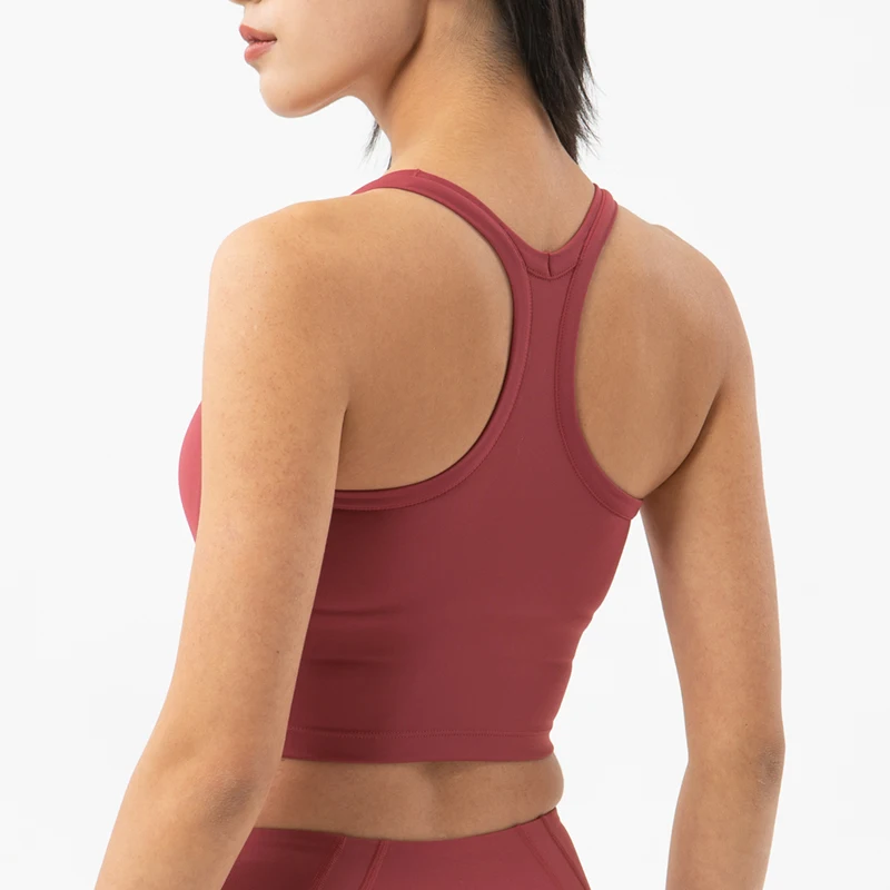 SOISOU Nylon Sports Top Women's Bra Yoga Fitness Gym Breathable Bras Underwear Vest Double Layer Support Bra 6 Colors SOISOU Nylon Sports Top Women's Bra Yoga Fitness Gym Breathable Bras Underwear Vest Double Layer Support Bra 6 Colors