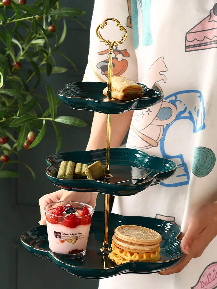 European Luxury Multi-layer Ceramic Fruit Plate Table Coffee Snack Basket Home Livingroom Cake Dessert Candy Tray Decoration
European Luxury Multi-layer Ceramic Fruit Plate Table Coffee Snack Basket Home Livingroom Cake Dessert Candy Tray Decoration
