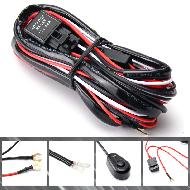 Car Universal Accessories Fog Light Wiring Harness Kit Loom For LED Work Driving Light Bar Relay Switch 2.5M 40A DC12V
Car Universal Accessories Fog Light Wiring Harness Kit Loom For LED Work Driving Light Bar Relay Switch 2.5M 40A DC12V