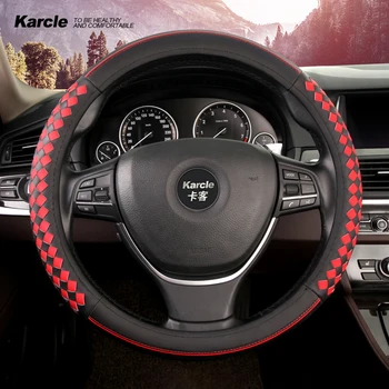 Karcle Genuine Leather Steering Wheel Cover Woven Pattern Design Steering Cover Anti-Slip Universal 15 Inch Wheel Cover
Karcle Genuine Leather Steering Wheel Cover Woven Pattern Design Steering Cover Anti-Slip Universal 15 Inch Wheel Cover