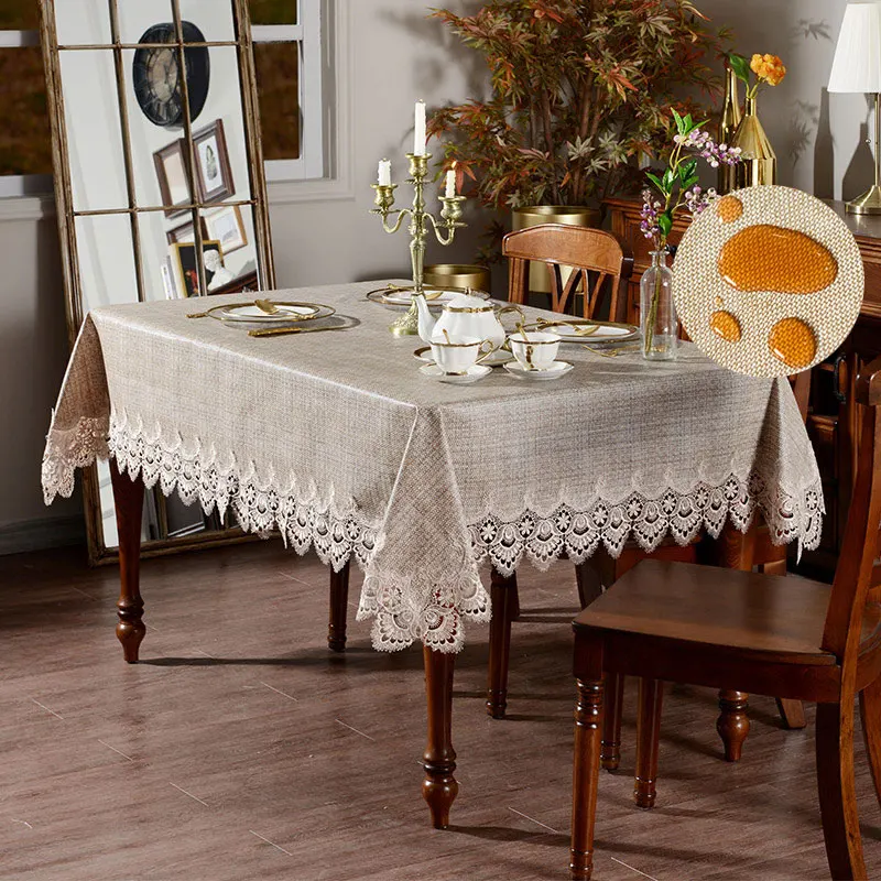 Embroidered Lace PVC Table Cloth Rectangular Square Waterproof Oilproof Dinning Coffee Party Kitchen Table Cover Home Decor
Embroidered Lace PVC Table Cloth Rectangular Square Waterproof Oilproof Dinning Coffee Party Kitchen Table Cover Home Decor