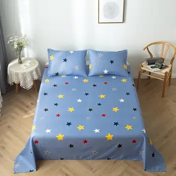 Cartoon Stars Blue Bedding Sheet with Pillowcase 2/3 Piece Polyester Fabric Flat Sheet for Bedroom Hotel Custom Bed Linen
Cartoon Stars Blue Bedding Sheet with Pillowcase 2/3 Piece Polyester Fabric Flat Sheet for Bedroom Hotel Custom Bed Linen