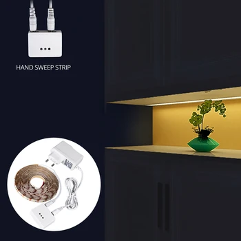 Dimmable Hand Sweep Sensor Night Light Motion Sensor LED Strip 2835SMD 1M-5M DIY Cabinet Kitchen Light Bedside Light Backlight
Dimmable Hand Sweep Sensor Night Light Motion Sensor LED Strip 2835SMD 1M-5M DIY Cabinet Kitchen Light Bedside Light Backlight