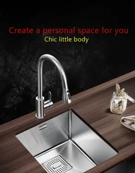 Asras 3943B 304 stainless steel home kitchen handmade small sink washbasin bar Taichun island balcony single-slot basin. 
Asras 3943B 304 stainless steel home kitchen handmade small sink washbasin bar Taichun island balcony single-slot basin.