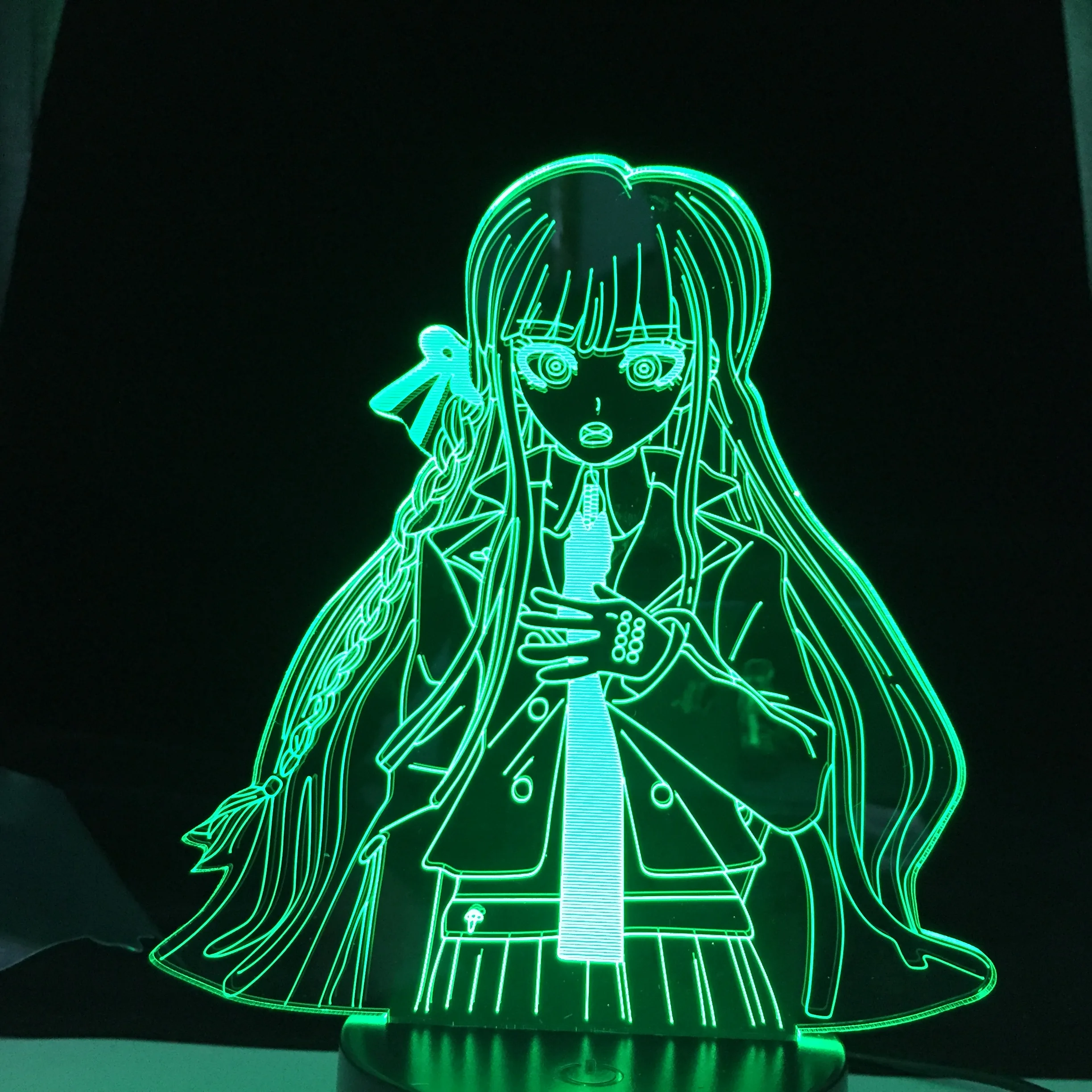 

Danganronpa Kirigiri Kyouko 3D Anime Lamp Illusion Led Colors Changing Nightlights Lampara For New Year Birthday Gift