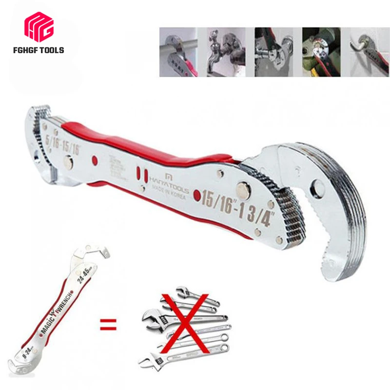 FGHGF 9~45mm Multi Functional Magic Adjustable Purpose magic wrench Hook Type Spanner Tools Universal Wrench Hand Tools
FGHGF 9~45mm Multi Functional Magic Adjustable Purpose magic wrench Hook Type Spanner Tools Universal Wrench Hand Tools