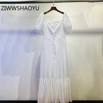 ZIWWSHAOYU Women Summer White Square Collar Open Back Elegant Fashion Party Dress Runway Designer Female Ruffle Hem Long Dresses
ZIWWSHAOYU Women Summer White Square Collar Open Back Elegant Fashion Party Dress Runway Designer Female Ruffle Hem Long Dresses
