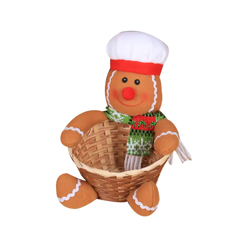 christmas candy storage basket decoration santa claus storage