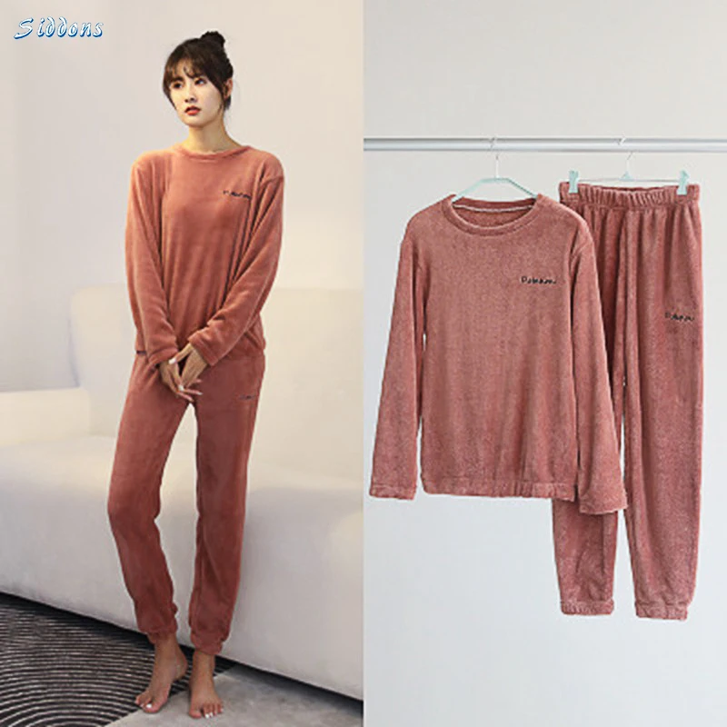 SIDDONS Women's Pajama Set Warm Pants Flannel Pyjamas Homewear Thick Velvet Female Plush Sleepwear Suit Sweatshirt Hoodies 2020
SIDDONS Women's Pajama Set Warm Pants Flannel Pyjamas Homewear Thick Velvet Female Plush Sleepwear Suit Sweatshirt Hoodies 2020