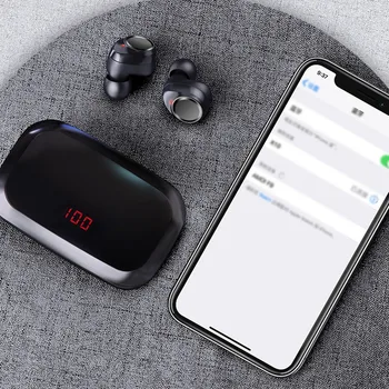 TWS Bluetooth 5.0 Wireless Earphone 9D Stereo IPX7 Waterproof Sport Headset with Charging Box Mic for IOS Android Phone Earphone
TWS Bluetooth 5.0 Wireless Earphone 9D Stereo IPX7 Waterproof Sport Headset with Charging Box Mic for IOS Android Phone Earphone