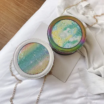 2020 new female bag Korean version of the wild messenger bag sequin chain shoulder small round bag manufacturer wholesale
2020 new female bag Korean version of the wild messenger bag sequin chain shoulder small round bag manufacturer wholesale