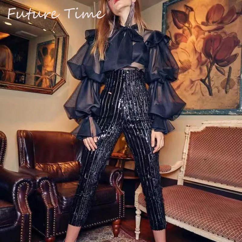 Future Time 2019 New Summer And Autumn Fashion Tunic Women Blouse Shirts Long Puff Sleeve Leopard Blouse Black Tops With The Bow
Future Time 2019 New Summer And Autumn Fashion Tunic Women Blouse Shirts Long Puff Sleeve Leopard Blouse Black Tops With The Bow