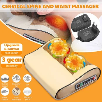 Electric Massager Therapy Massage Pillow Infrared Heating Neck Shoulder Back Leg Body Relaxation 110-220V Wavy Curve Massager
Electric Massager Therapy Massage Pillow Infrared Heating Neck Shoulder Back Leg Body Relaxation 110-220V Wavy Curve Massager