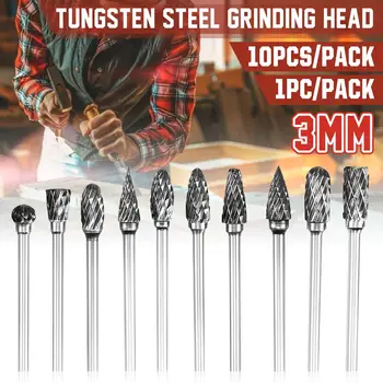 10pcs 3mm Tungsten Steel Grinding Head Double Grain Rotary File Milling Cutter Heads Polishing Wood Metal Processi Carving Tool
10pcs 3mm Tungsten Steel Grinding Head Double Grain Rotary File Milling Cutter Heads Polishing Wood Metal Processi Carving Tool