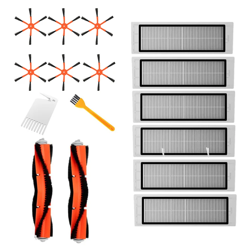 2 Main Brush + 6 Side Brush + 6 HEPA Filter Suitable for Xiaomi Vacuum 2 Roborock S50 for Xiaomi Roborock Mi Robot Parts Filters
2 Main Brush + 6 Side Brush + 6 HEPA Filter Suitable for Xiaomi Vacuum 2 Roborock S50 for Xiaomi Roborock Mi Robot Parts Filters