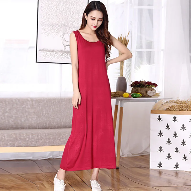 Summer Nightgowns Women Modal Dress Loose Bottoming Camisole Long Nightdress Plus Size Fat Mm Ladies Sleepwear Night Shirt 4XL
Summer Nightgowns Women Modal Dress Loose Bottoming Camisole Long Nightdress Plus Size Fat Mm Ladies Sleepwear Night Shirt 4XL