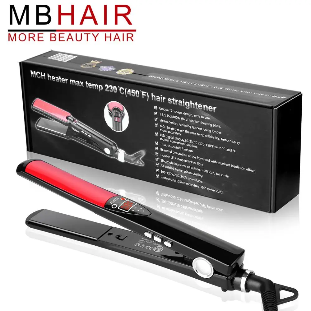 MBHAIR LCD Display Titanium plates Flat Iron Straightening Irons Styling Tools Professional Hair Straightener Free Shipping
MBHAIR LCD Display Titanium plates Flat Iron Straightening Irons Styling Tools Professional Hair Straightener Free Shipping
