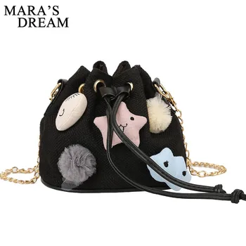 Mara's Dream 2019 New Female Cartoon Cute Bucket Bag Draw with Tassel Bag Chain Shoulder Diagonal Package 
Mara's Dream 2019 New Female Cartoon Cute Bucket Bag Draw with Tassel Bag Chain Shoulder Diagonal Package