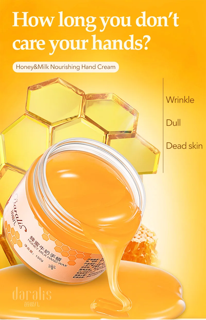 150g Milk Honey Paraffin Wax Hand Mask Hand Care Moisturizing Whitening Skin Care Exfoliating Calluses Hand Film Hand Cream 150g Milk Honey Paraffin Wax Hand Mask Hand Care Moisturizing Whitening Skin Care Exfoliating Calluses Hand Film Hand Cream