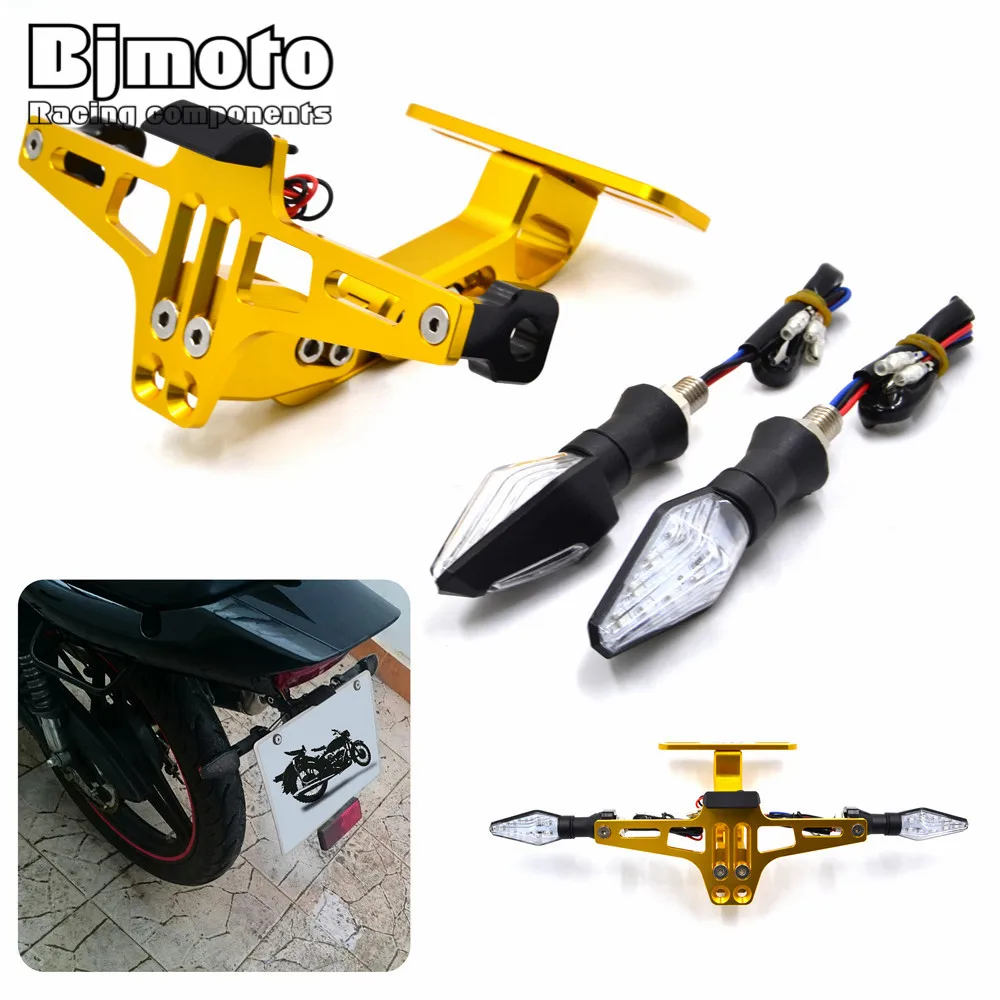 Universal Motorcycle Adjustable License Number Plate Frame Holder Bracket With LED Turn Signal Light Blinker For KTM Kawasaki
Universal Motorcycle Adjustable License Number Plate Frame Holder Bracket With LED Turn Signal Light Blinker For KTM Kawasaki