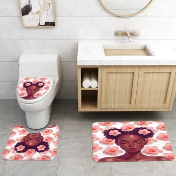 3D Digital Printing African Descent Girl Home Shower Bathroom Product Personalized Printing 4 Piece Set
3D Digital Printing African Descent Girl Home Shower Bathroom Product Personalized Printing 4 Piece Set