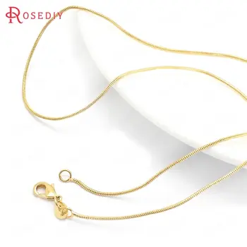 (37909)2PCS 45CM 24K Gold Color Copper with Lobster Clasps Finished Necklace Chains Jewelry Making Supplies Diy Accessories
(37909)2PCS 45CM 24K Gold Color Copper with Lobster Clasps Finished Necklace Chains Jewelry Making Supplies Diy Accessories