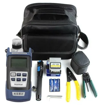Fiber Optic FTTH Tool Kit with FC-6S Fiber Cleaver Optical Power Meter 5km
Fiber Optic FTTH Tool Kit with FC-6S Fiber Cleaver Optical Power Meter 5km