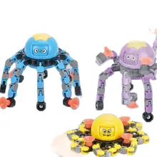 

3 in 1 Face Changing Octopus Pop Its Bubble Spinner Wacky Tracks Toy Snap Puzzle Snake Click Stress Relief Sensory Fidget Toys