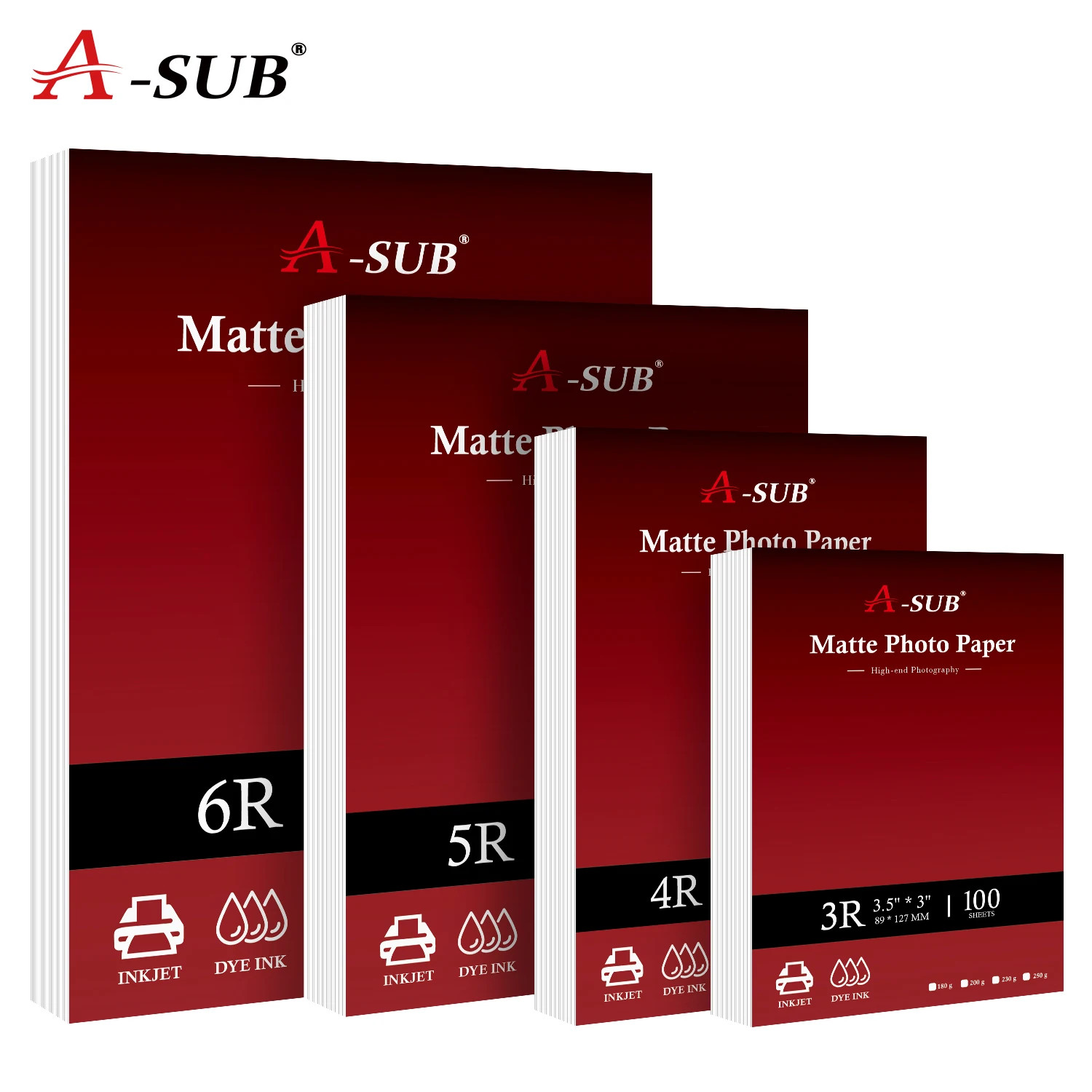 100sheets Matte Photo Paper Waterproof 3R/4R/5R100sheets Inkjet Printing Photo Paper(Single Side)
100sheets Matte Photo Paper Waterproof 3R/4R/5R100sheets Inkjet Printing Photo Paper(Single Side)