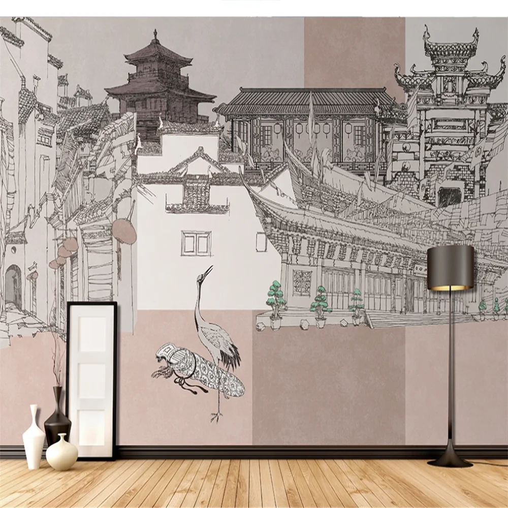 XUE SU Custom large-scale mural wallpaper home decoration background wall simple hand-painted Chinese ancient wall covering
XUE SU Custom large-scale mural wallpaper home decoration background wall simple hand-painted Chinese ancient wall covering