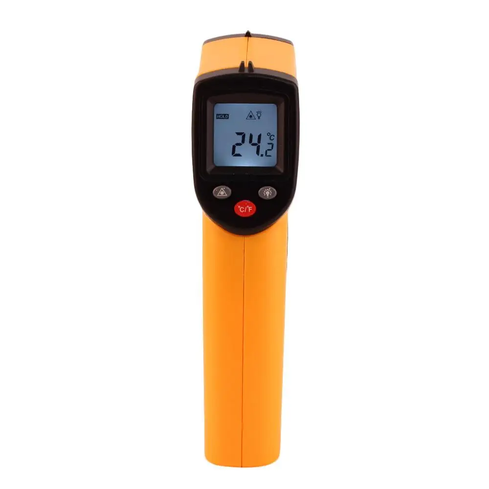 Non-Contact LCD Display IR Laser Infrared Digital Temperature Meter Sensor Thermometer Gun Point with Data Hold function
Non-Contact LCD Display IR Laser Infrared Digital Temperature Meter Sensor Thermometer Gun Point with Data Hold function