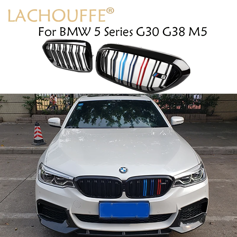 For BMW 5 Series G30 G38 M5 Front Kidney Bumper Racing Grill 2 Fin ABS Gloss Black M Grille Replacement 520i 530i 540i
For BMW 5 Series G30 G38 M5 Front Kidney Bumper Racing Grill 2 Fin ABS Gloss Black M Grille Replacement 520i 530i 540i