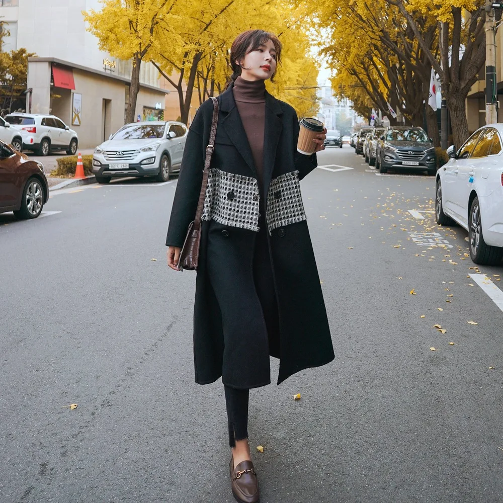 Photo Shoot Pattern Joint Graceful Woolen Jacket 2019 Winter New Style WOMEN'S Dress Retro Laziness-Style Woolen Overcoat 
Photo Shoot Pattern Joint Graceful Woolen Jacket 2019 Winter New Style WOMEN'S Dress Retro Laziness-Style Woolen Overcoat