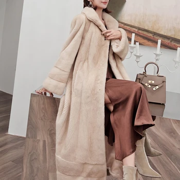 Mink Whole Fur Women X- Long Skirt Coat with Collar Winter Thick Warm Female Mink Fur Jacket
Mink Whole Fur Women X- Long Skirt Coat with Collar Winter Thick Warm Female Mink Fur Jacket